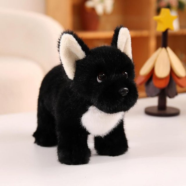 Yiran toy Französische Bulldogge Plüschtier, Schwarz, 25cm - Bild 1
