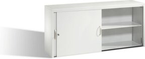 C+P Sideboard Acurado mit Schiebetüren in Lichtgrau, H: 72 cm, B: 160 cm, T: 40 cm - Bild 1