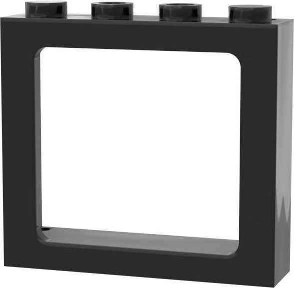 6556 Fenster 1 x 4 x 3 Zug, Bausteine, schwarz, 2-teiliges Set, ab 14 Jahren - Bild 1