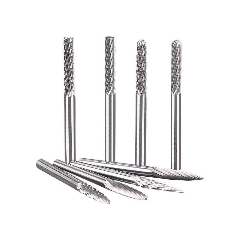 Wolf Wolframkarbid-Rotationsfeile mit 3 mm Schaft, Hartmetall-Rotationsfräser und Schleifkopf in Silber - Bild 2