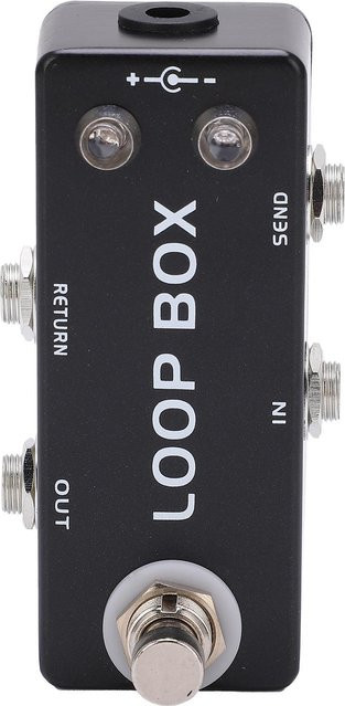 TOMTOP JMS Mini-Loop-Effektpedal für E-Bass in Schwarz mit True-Bypass und Metallgehäuse - Bild 1
