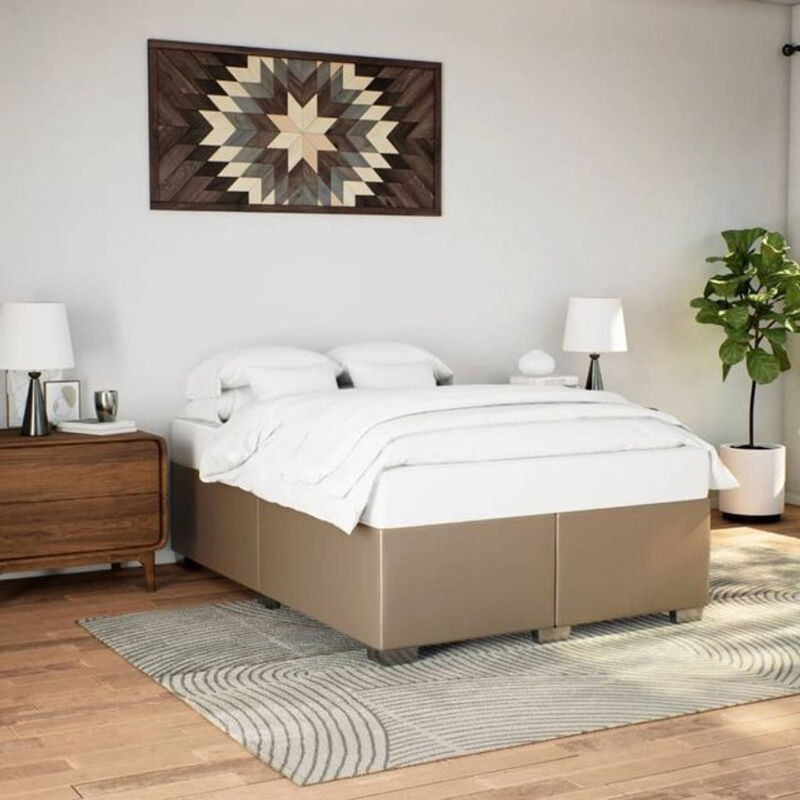 Polsterbett Vidaxl in Braun aus Kunstleder und Holzwerkstoff, B/T/H: 140 x 200 cm - Bild 1
