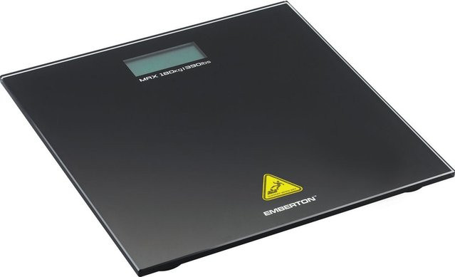 Emberton Digitale Personenwaage Ashton, Schwarz, B/T/H: 30 x 30 x 2,4 cm, 6er Pack - Bild 1