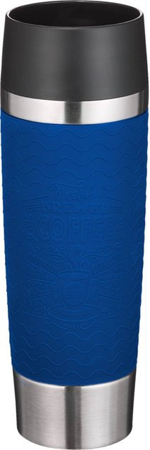EMSA Travel Mug Essential Isolierbecher aus Edelstahl in Blau, B/T/H: 8 x 8 x 24,2 cm - Bild 1