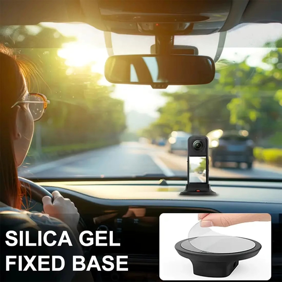 Insta360 Kamerahalterung für Insta360 X5, rutschfeste Silikon-Tischhalterung in Schwarz - Bild 2