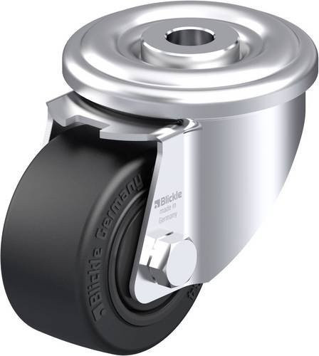 Blickle LER-POEV 60KF Stahlblech-Lenkrolle in Silber und Schwarz mit 60mm Rad-Durchmesser und 120kg Tragfähigkeit - Bild 1