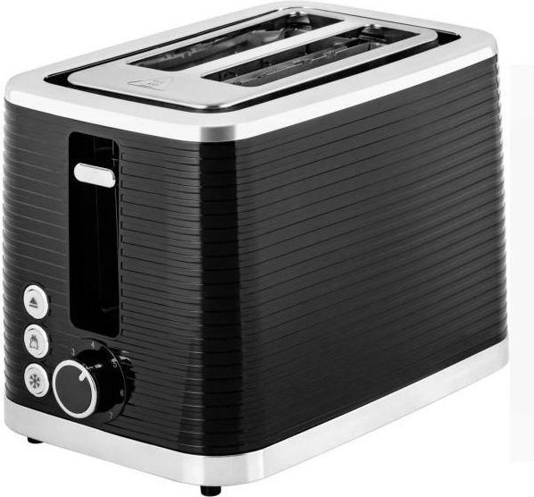 ECG Stripe Toaster ST 2750 in Schwarz und Silber aus Edelstahl und Kunststoff - Bild 1
