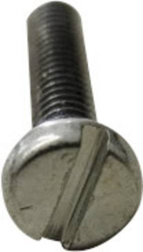 TOOLCRAFT Zylinderschrauben M4 mit Schlitz DIN 84 aus Stahl, galvanisch verzinkt, Silber, 100 Stück, Länge: 70 mm - Bild 1