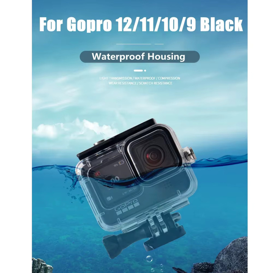 GoPro Action Camera Zubehör-Set für Hero 13 12 11 10 9 mit wasserdichtem Gehäuse, Silikonhülle, Displayschutzfolien, Batterieseitenabdeckung und Filtern - Bild 2