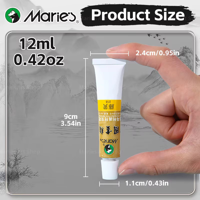 Marie 5-teiliges Pigment-Set mit chinesischen Farben in Multicolour und Braun, 12 ml pro Flasche, ideal für Landschafts-, Figuren-, Tintenwäsche- sowie Vogel- und Blumenmalerei - Bild 6