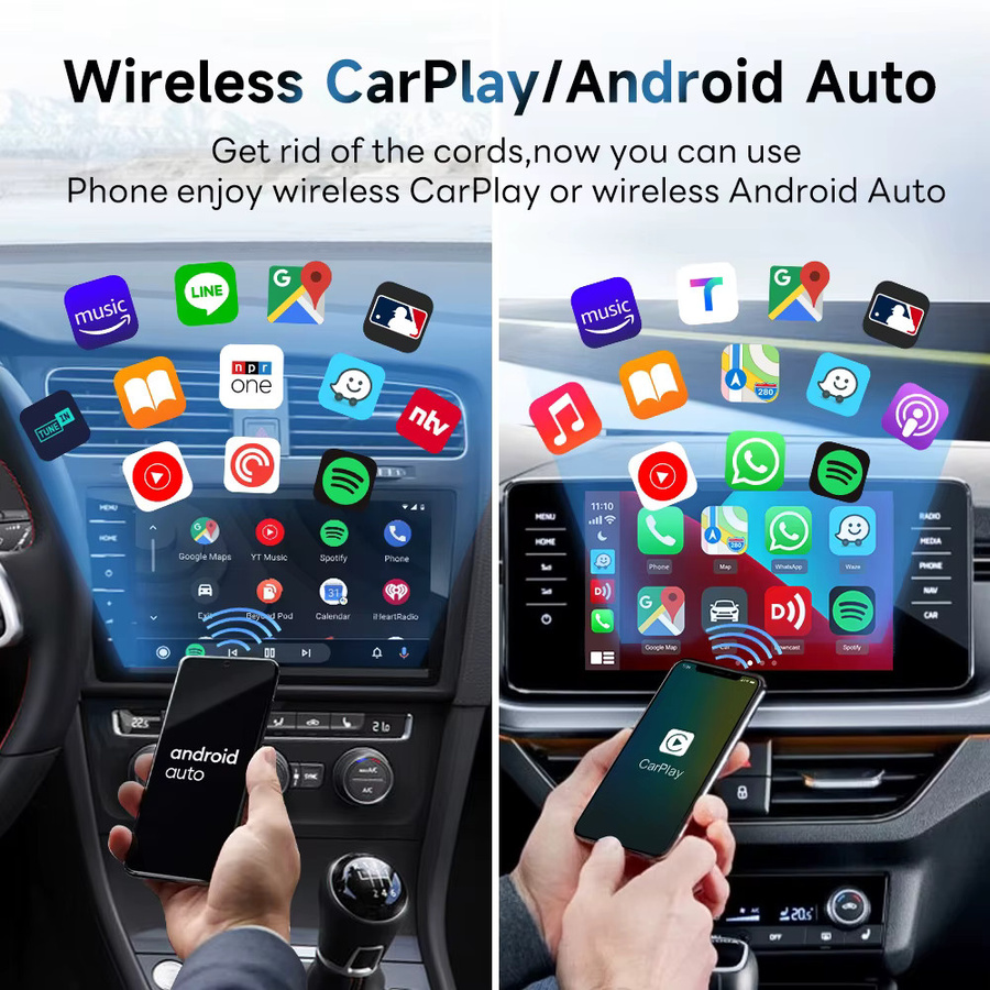 Carlinkit Wireless CarPlay und Android Auto Adapter Mini SE Pro in Schwarz mit 2,4 GHz und 5,8 GHz WiFi für Apple iPhone und Android Geräte - Bild 3