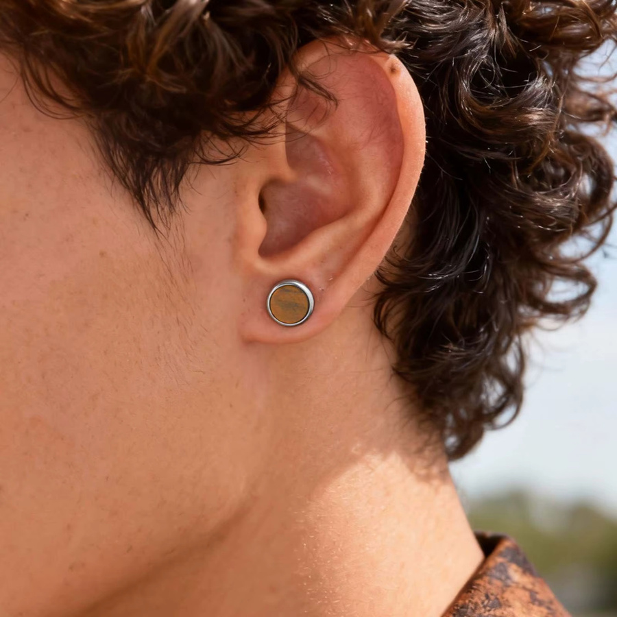 VNOX Ohrstecker Edelstahl, Silber, Herren - Bild 3
