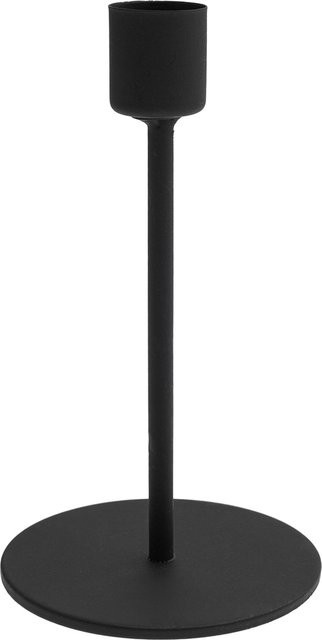 Rico Design Stielkerzenhalter aus Metall in Schwarz, Höhe: 14 cm, Breite: 8 cm - Bild 1