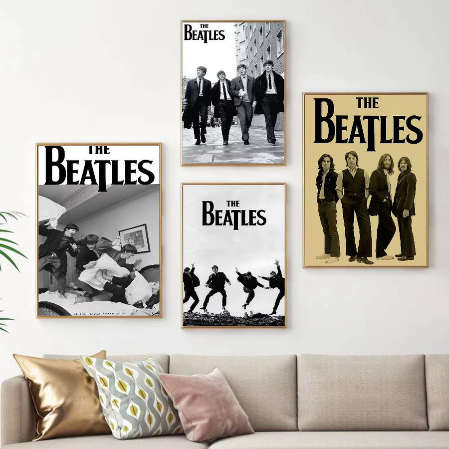 Rastar Vintage Poster The B-B-Beatles-es Selbstklebende Retro Wanddekoration Mehrfarbig - Bild 2