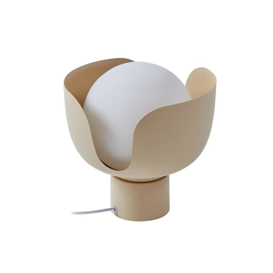 Lindby Tischlampe Fiora Modern in Creme aus Metall und Glas, 1-flammig E27 - Bild 2
