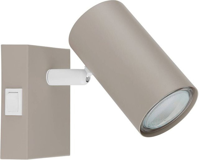 GLOBO Wandspot Robby aus Metall in Sand und Weiß mit GU10 Fassung, B/H: 7 x 10 cm - Bild 1
