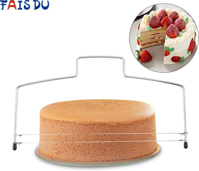 FAIS DU Kuchenschneider aus Edelstahl mit verstellbarem Draht in Silber - Bild 1