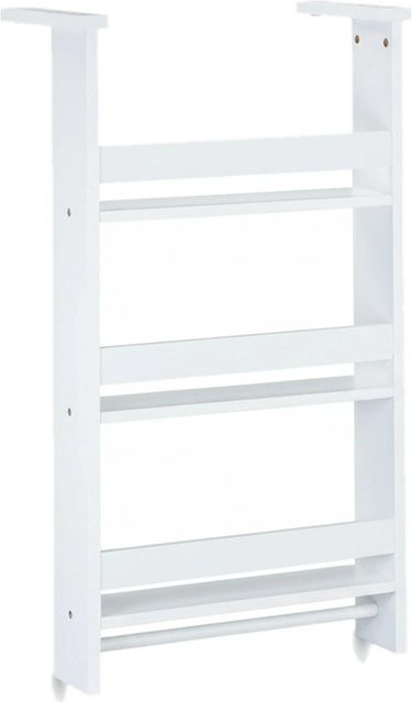 Relaxdays Hängeregal für den Kühlschrank aus MDF und Edelstahl in Weiß, B/T/H: 74 x 42 x 20 cm - Bild 1