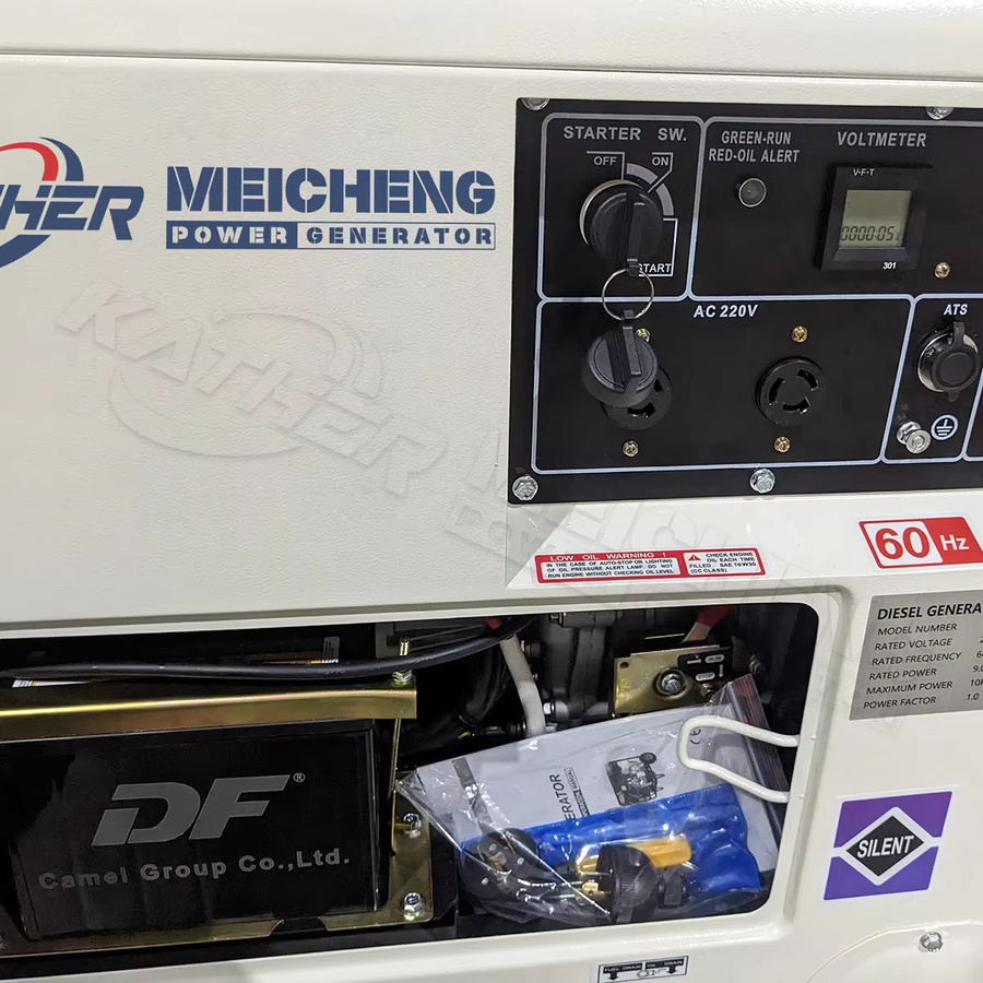 XMSJ Geräuscharmer Dieselgenerator mit Schalldämmung 10 kW/10 kVA in Weiß mit optionalem ATS - Bild 2