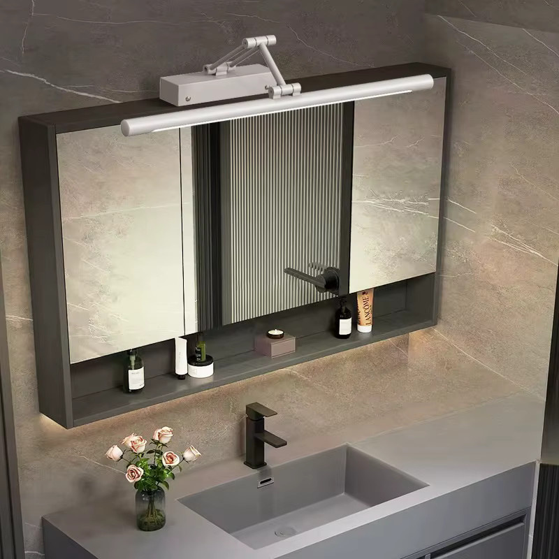 Khelse LED Wandleuchte mit Bewegungssensor und Teleskoparm in Weiß für Badezimmer und Schlafzimmer - Bild 4