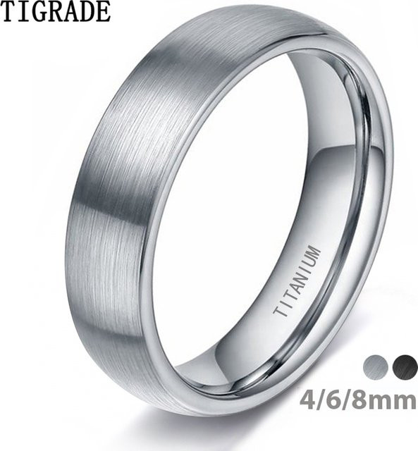 Tigrade Ring Titan, Silber/Schwarz, Gebürstet, Unisex - Bild 1