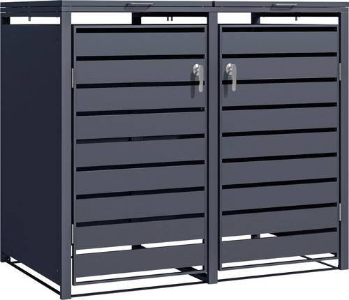 Phoenix GB2213AAK Serie GB Mülltonnenbox Anthrazit für 2 Mülltonnen mit 240l Fassungsvermögen - Bild 1