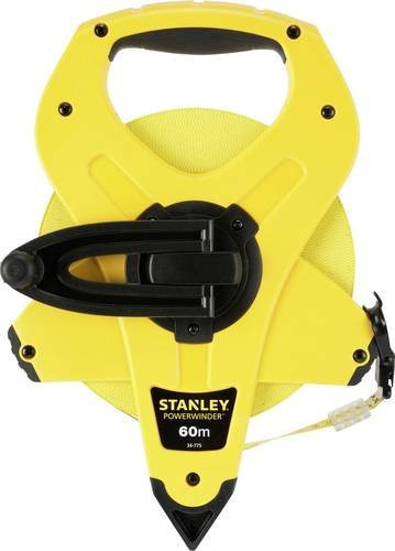 Stanley PowerWinder Bandmaß aus Fiberglas, 60 m, Gelb/Transparent - Bild 1