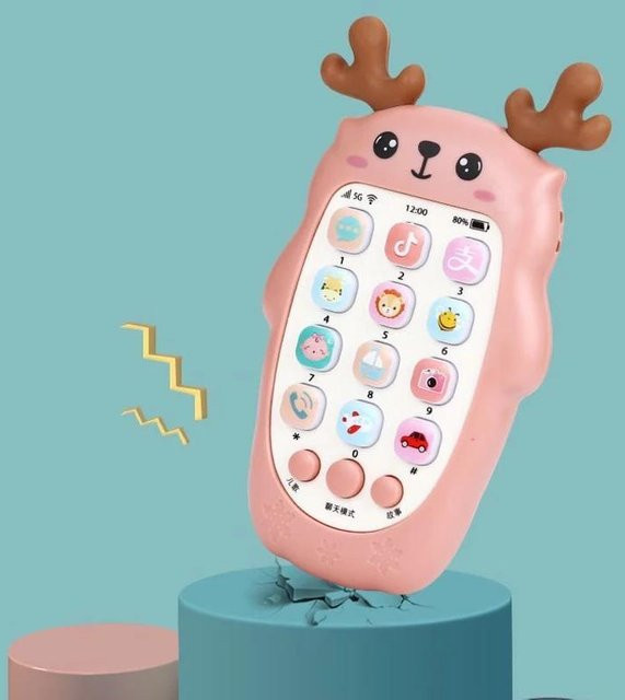 Yiran bag Baby-Telefon-Spielzeug zweisprachiges Telefon mit Musik ab 3-6Y - Bild 1