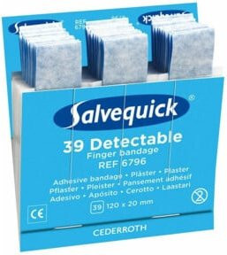 Salvequick Nachfüller mit 39 detektierbaren Pflastern in Blau - Bild 1