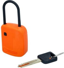 KS Tools Absperr-Vorhängeschloss aus Verbundmaterial in Orange mit Schlüssel - Bild 1