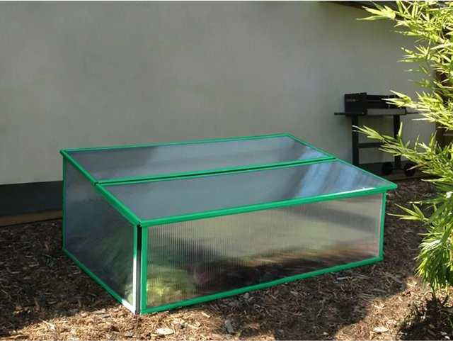 PERGART Frühbeet Levana Aqua in Blau mit Klappdeckel aus Polycarbonat und Aluminium, B/T/H: 95 x 57 x 36,5 cm - Bild 1