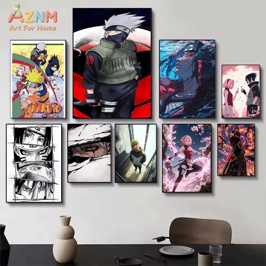 Kayou Naruto Team 7 Leinwandgemälde mit Uzumaki Naruto, Sasuke, Sakura und Kakashi als Wandkunstdruck in Mehrfarbig, rechteckig und ohne Rahmen - Bild 3