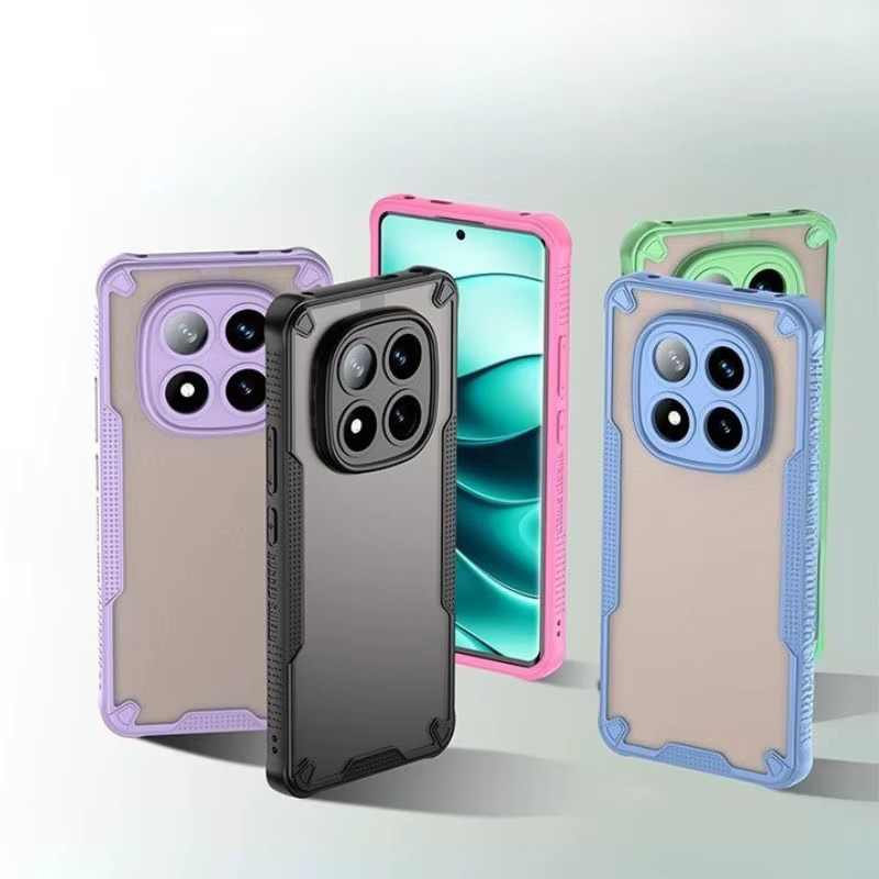 Robuste Hybrid Schutzhülle für Xiaomi Redmi Note 14 Pro 5G und Redmi Note 14 Pro Plus in Lila - Bild 2