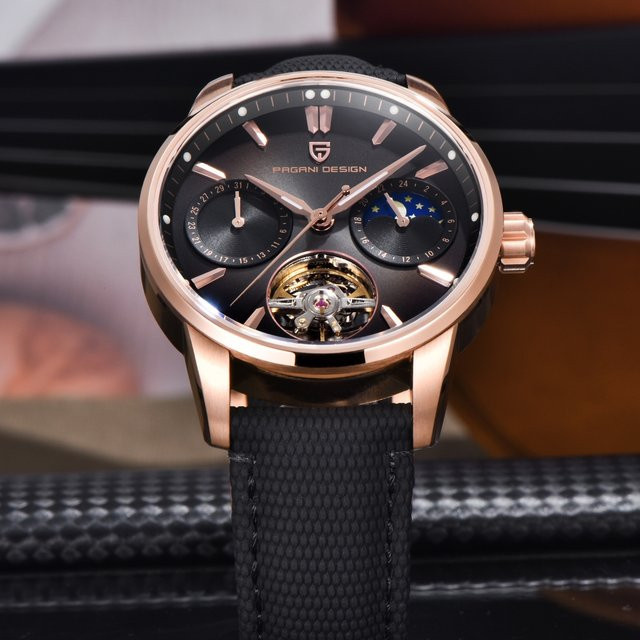 PAGANI DESIGN Armbanduhr, Automatik, Moon Phase, Saphirglas, 41 mm, Herren - Bild 1