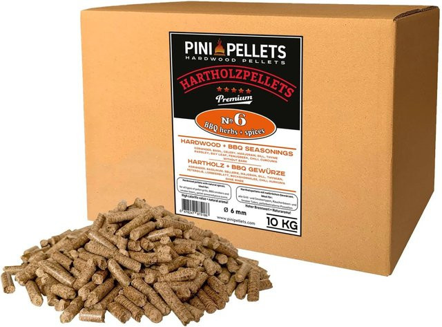 PINI Hartholz Pellets № 6 BBQ Gewürze 10 kg - Bild 1