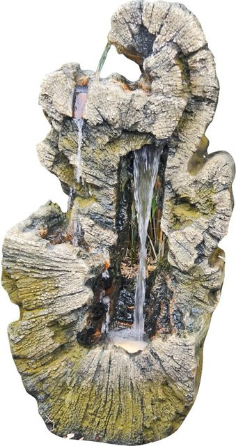 Granimex Wasserspiel Cascade in Grau aus Polystone mit Pumpe und LED-Beleuchtung - Bild 1