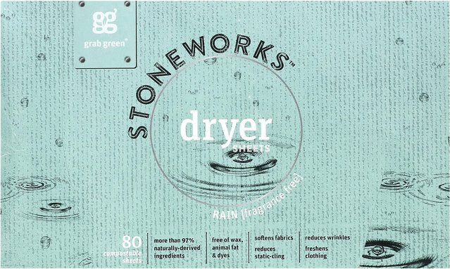 Grab Green Stoneworks Trocknertücher Regen, biologisch abbaubar, Farbe: Weiß, 80 Stück - Bild 1