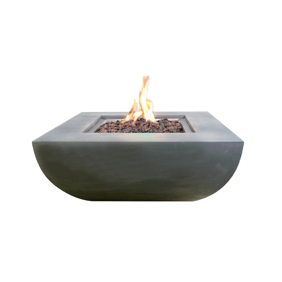 Elementi Gasfeuerstelle Westport in Beton-Optik aus Faserbeton, Grau, B/T/H: 87 x 87 x 36 cm - Bild 3