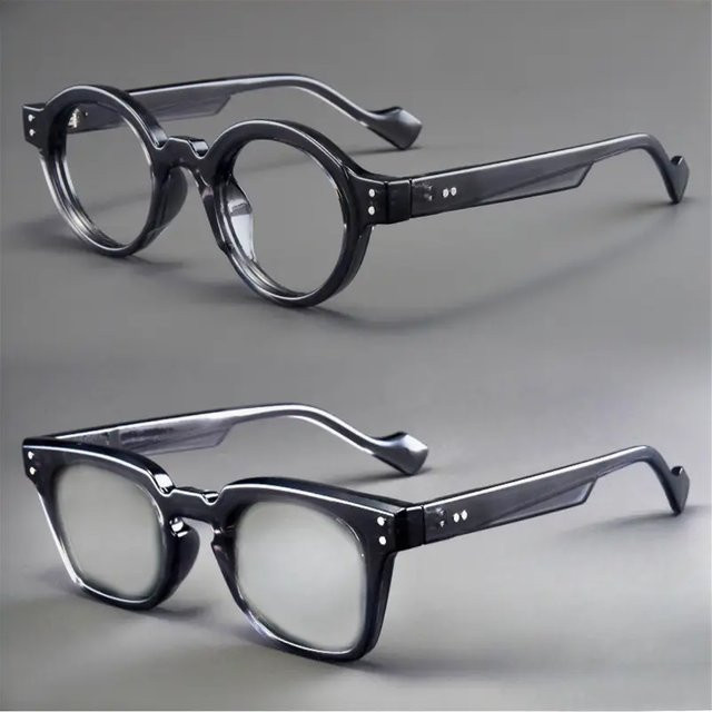 Hindfield Lesebrille, Unisex, Vollrand, rund, grau, Kunststoff - Bild 1
