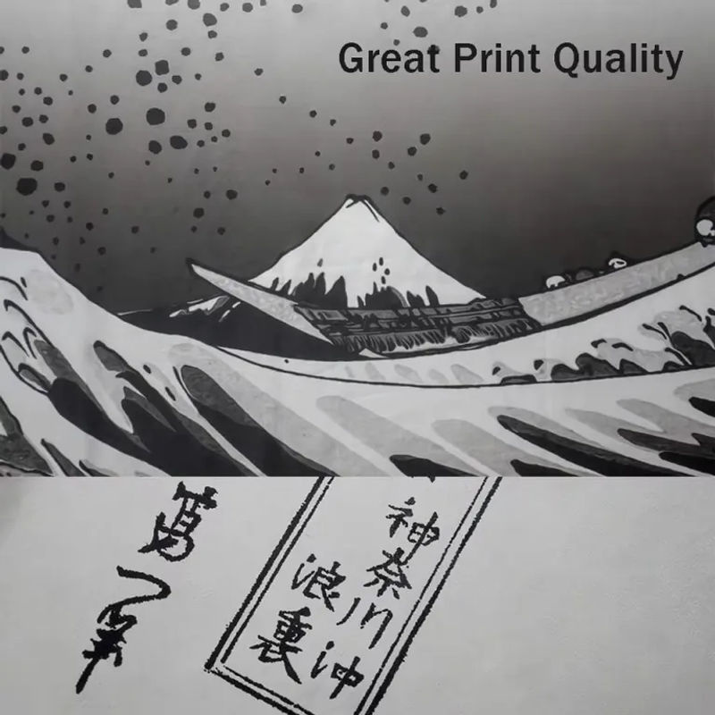 VIKAMA Wandteppich Die große Welle vor Kanagawa, japanische Ukiyo-e-Kunst als Wandbehang in Schwarz-Weiß, B/H: 60 x 40 cm - Bild 3