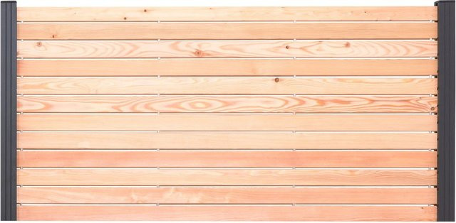 GartenLand Rhombus Steckzaun Set Göteborg aus Europäischer Lärche in Natur/Braun, Sichtschutz mit Rhombus-Profil, B/H: 180 x 87 cm - Bild 1