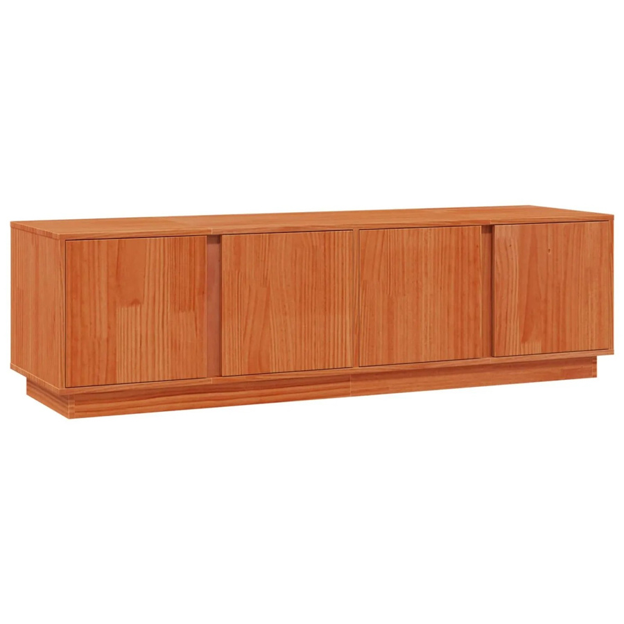 vidaXL TV-Schrank aus massivem Kiefernholz in Wachsbraun, B/T/H: 140 x 40 x 40 cm - Bild 2