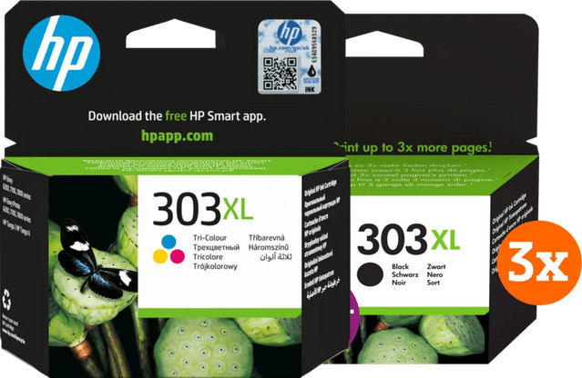 HP 303XL Tintenpatronen Multipack für Tintenstrahldrucker, 3 Stück, Multicolor - Bild 1