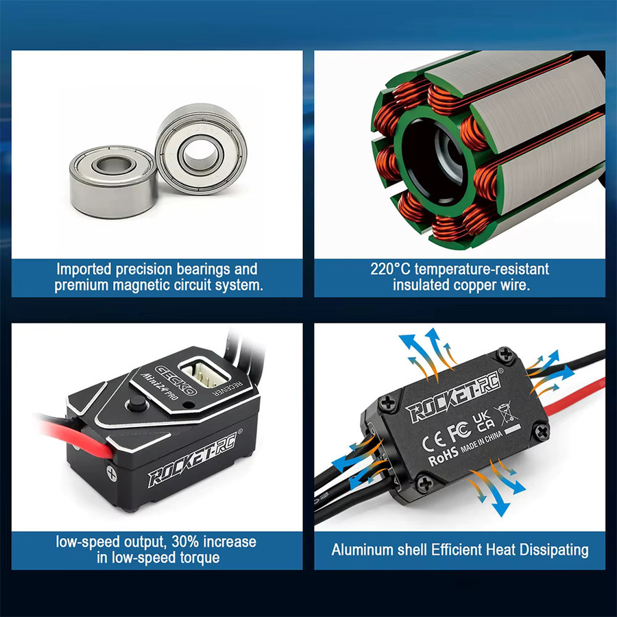 ROCKET-RC 1212PRO 3500KV Motor, Wasserdichter Bürstenloser Mini24Pro F 25A ESC für 1/16 1/18 1/24 RC Crawler Kletterauto TRX4M SCX24 - Bild 4