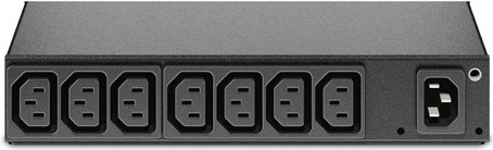 APC Basic Rack PDU AP6015A Stromverteilungseinheit Schwarz mit 8 IEC 60320 C13 Ausgängen und IEC 60320 C14 Eingang 1U - Bild 1