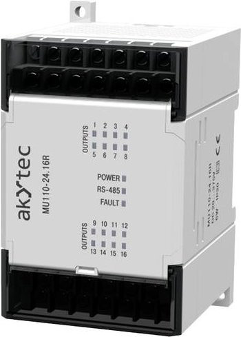AkYtec MU110-24.16R 54596 SPS-Digitalausgangsmodul 24 V/DC in Weiß - Bild 1