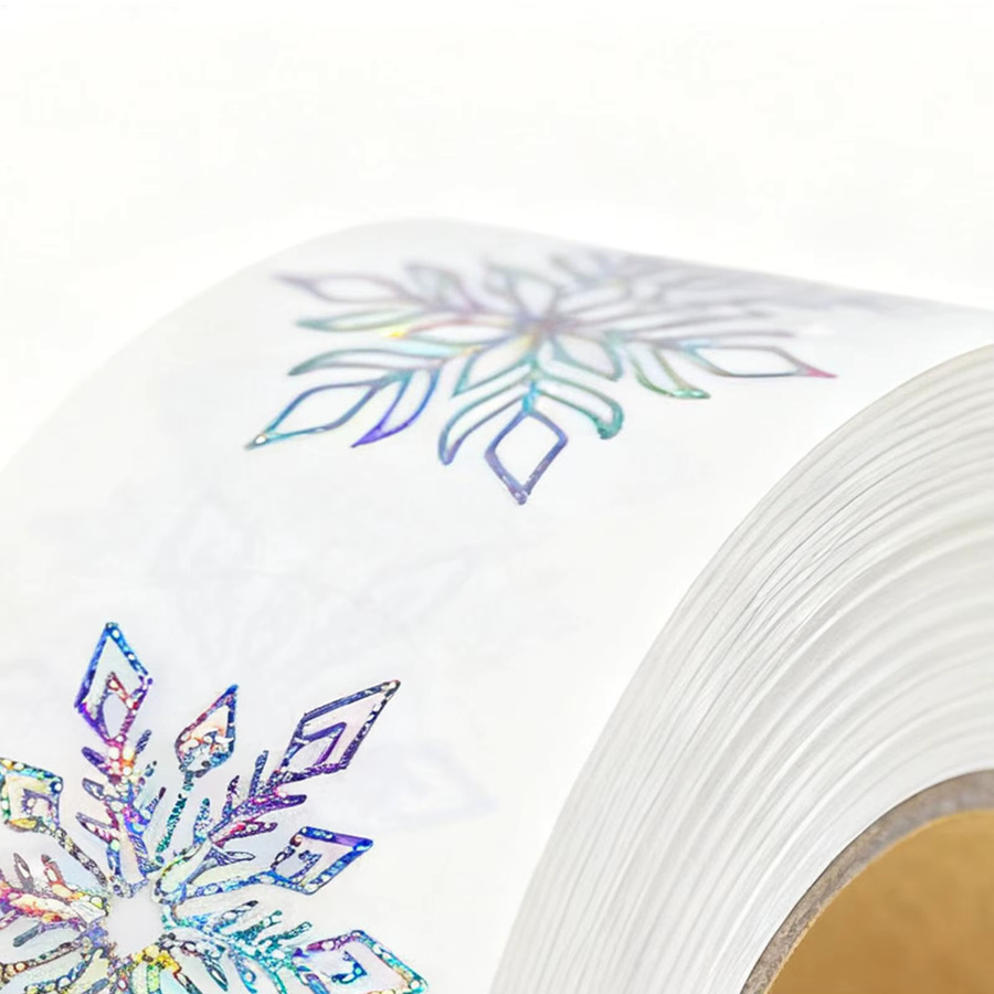 500 Stück selbstklebende Schneeflocken-Aufkleber in Gold und Transparent für Scrapbook und Tagebuch - Bild 1