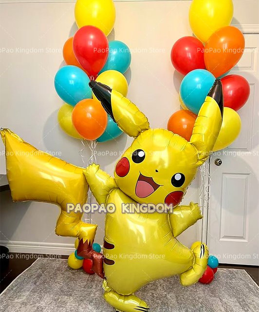 Potdemiel Pokemon Pikachu Party-Set mit Latex- und Folienballons in Mehrfarbig für Kindergeburtstage und Babypartys - Bild 1