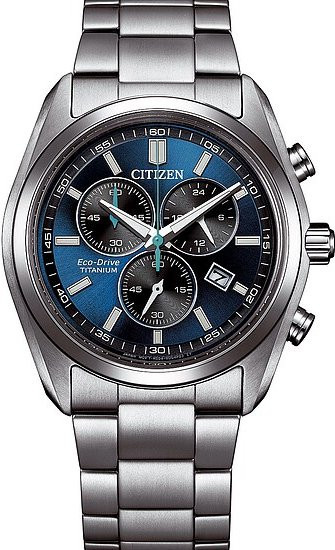 Citizen Chronograph, Titan, Solar, Blau, 40 mm, Herren - Bild 1