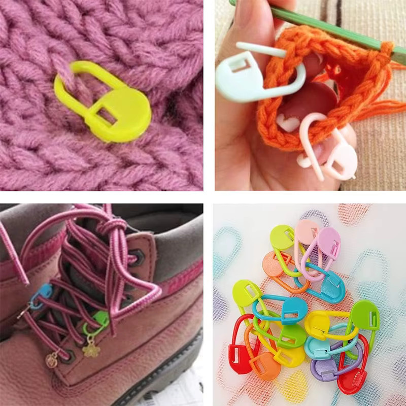50 Stück Strickmarkierungen YWXXin.LIFE Maschenmarkierer Clips aus Kunststoff in Multicolour für Nähen und Stricken - Bild 5
